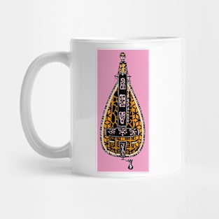 Hurdy-Gurdy with pink background Mug